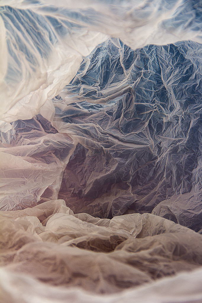 Series of photographes created by photographing plastic bags
